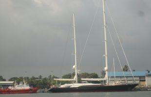 Yacht at the Port of Galle