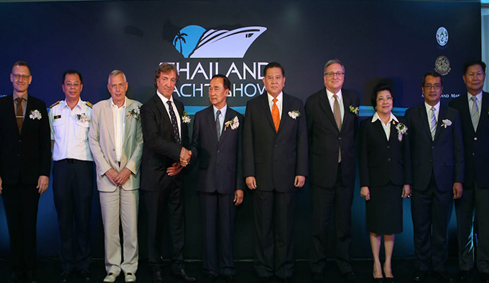 Andy Treadwell and the official Thailand Yacht Show launch party delegation.